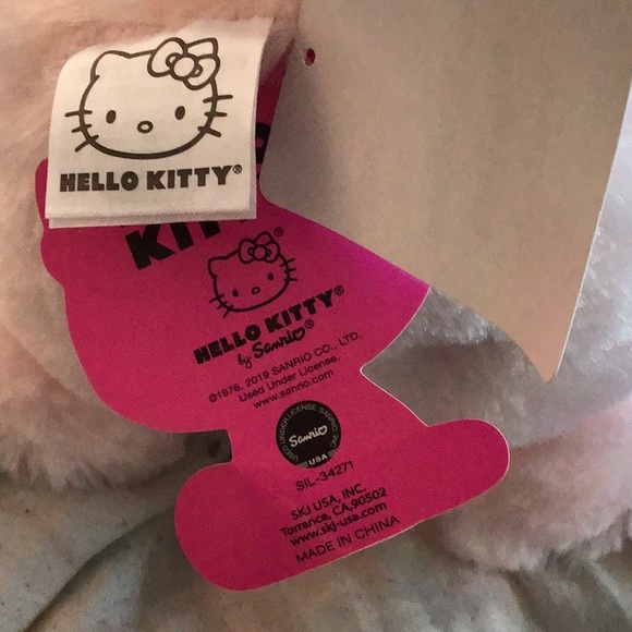 Hello kitty rabbit heart plush stuff animal - Picture 3 of 3